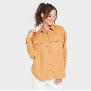 Brand New Women's Oversized Utility Button-Down Shirt - Universal Thread